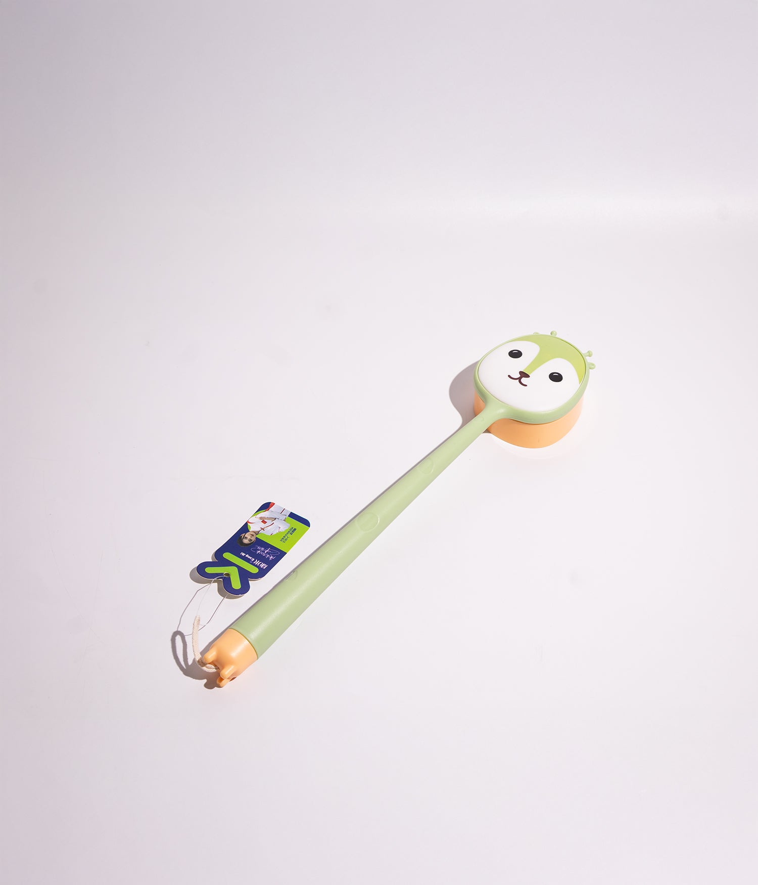 Exfoliating and body cleansing shower brush with long handle