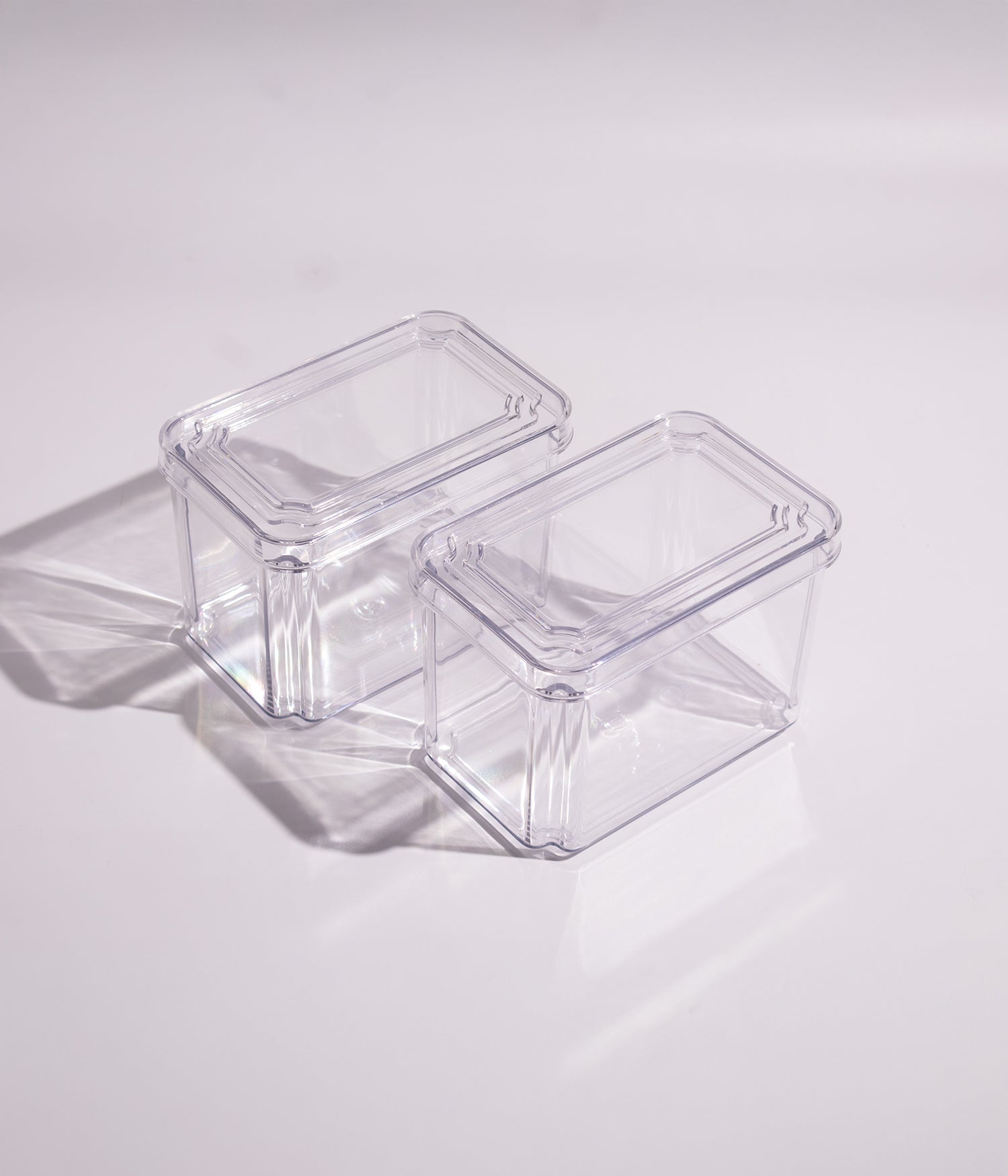 كريسبر طقم علب تخزين شفافة متعدد الاستخدامات