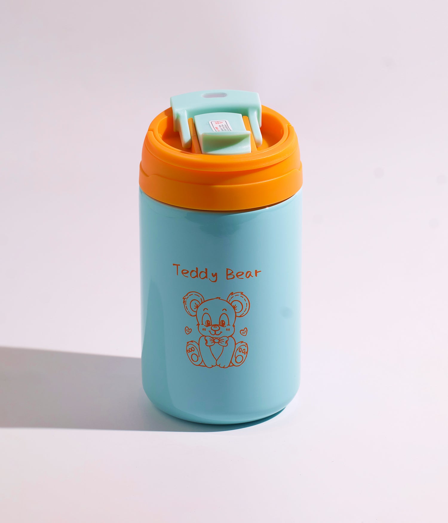 كوب حراري ستانلس ستيل للاطفال برسومات مرحة وبغطاء محكم