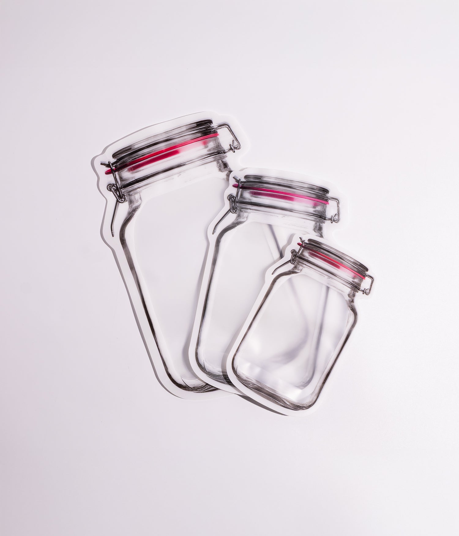 طقم أكياس تخزين "المرطبان" المحكمة متنوعة الاشكال