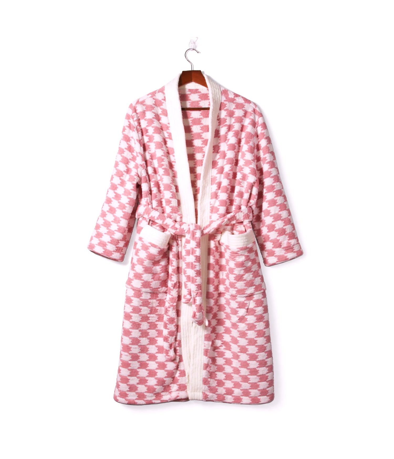Microfiber Bathrobe with Front Pockets, Free Size
