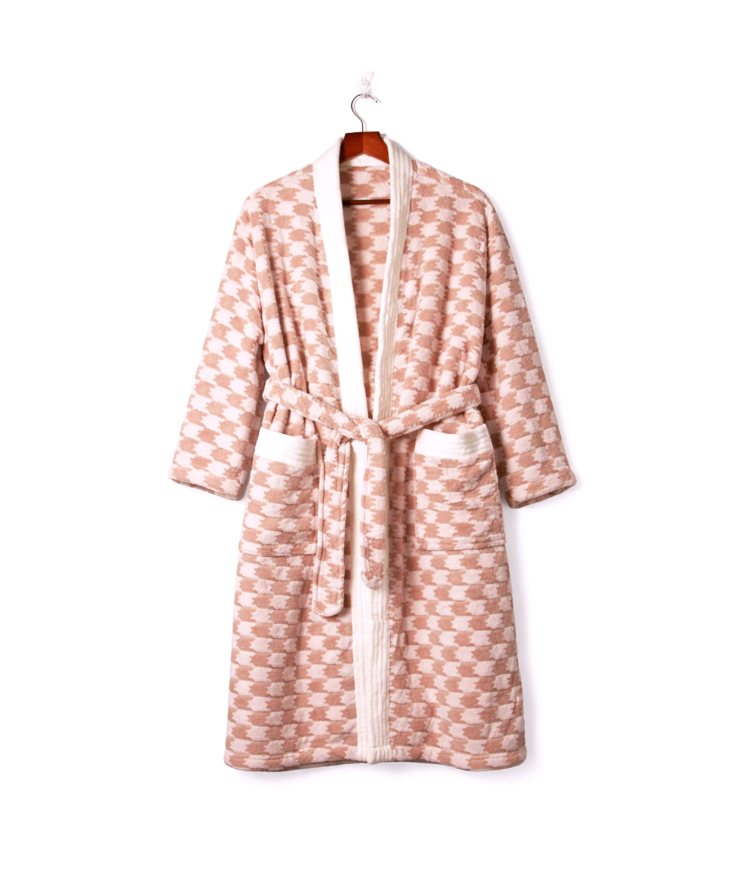 Microfiber Bathrobe with Front Pockets, Free Size