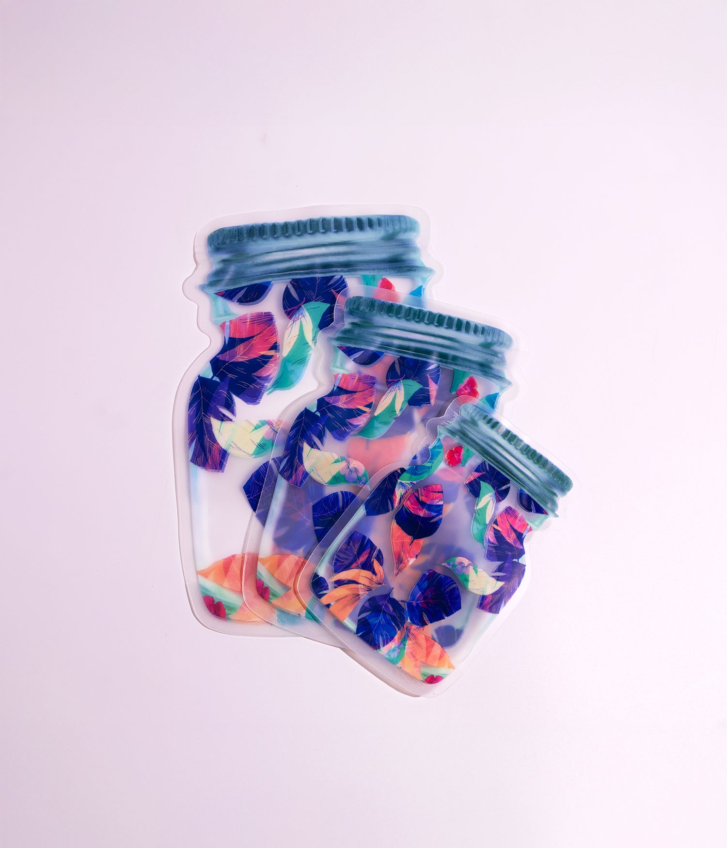 طقم أكياس تخزين "المرطبان" المحكمة متنوعة الاشكال