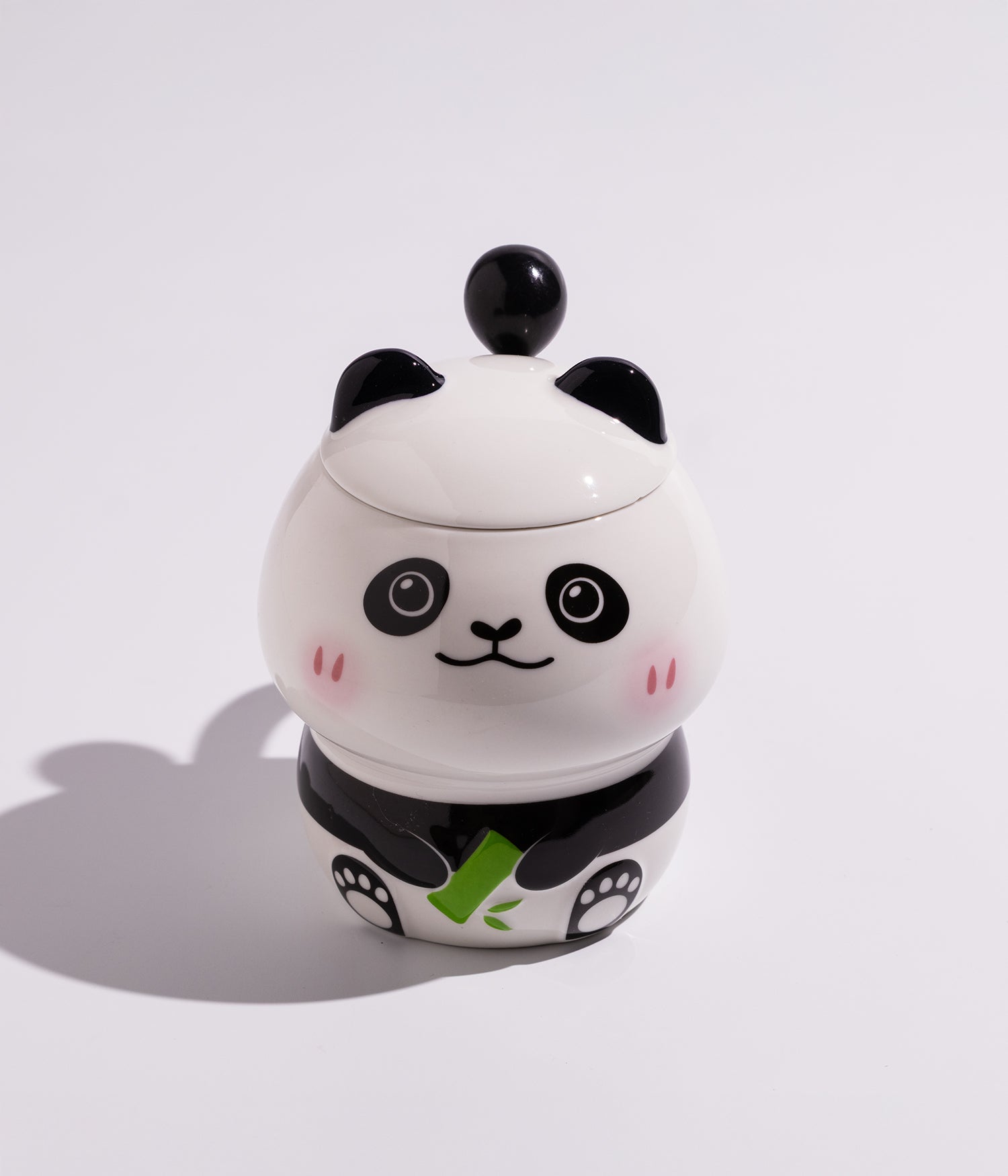 كوب سيراميك بتصميم باندا كيوت مع غطاء وملعقة