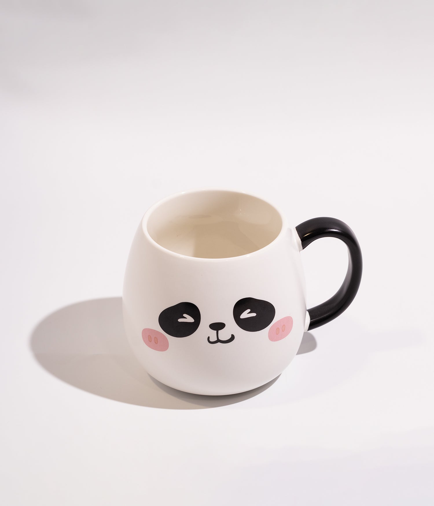 كوب قهوة سيراميك بتصميم باندا مع غطاء ومزاز