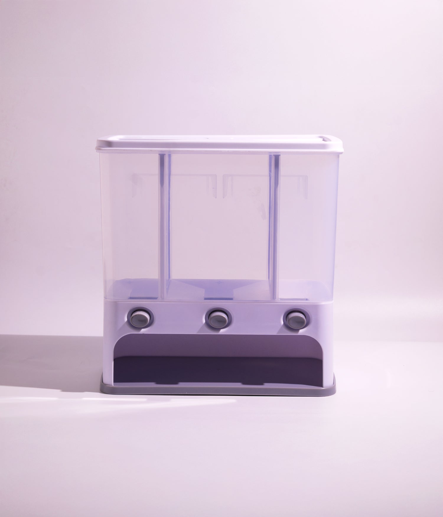 حافظة تخزين بقوليات بلاستيك بثلاث أقسام- 29.5*15*30.5