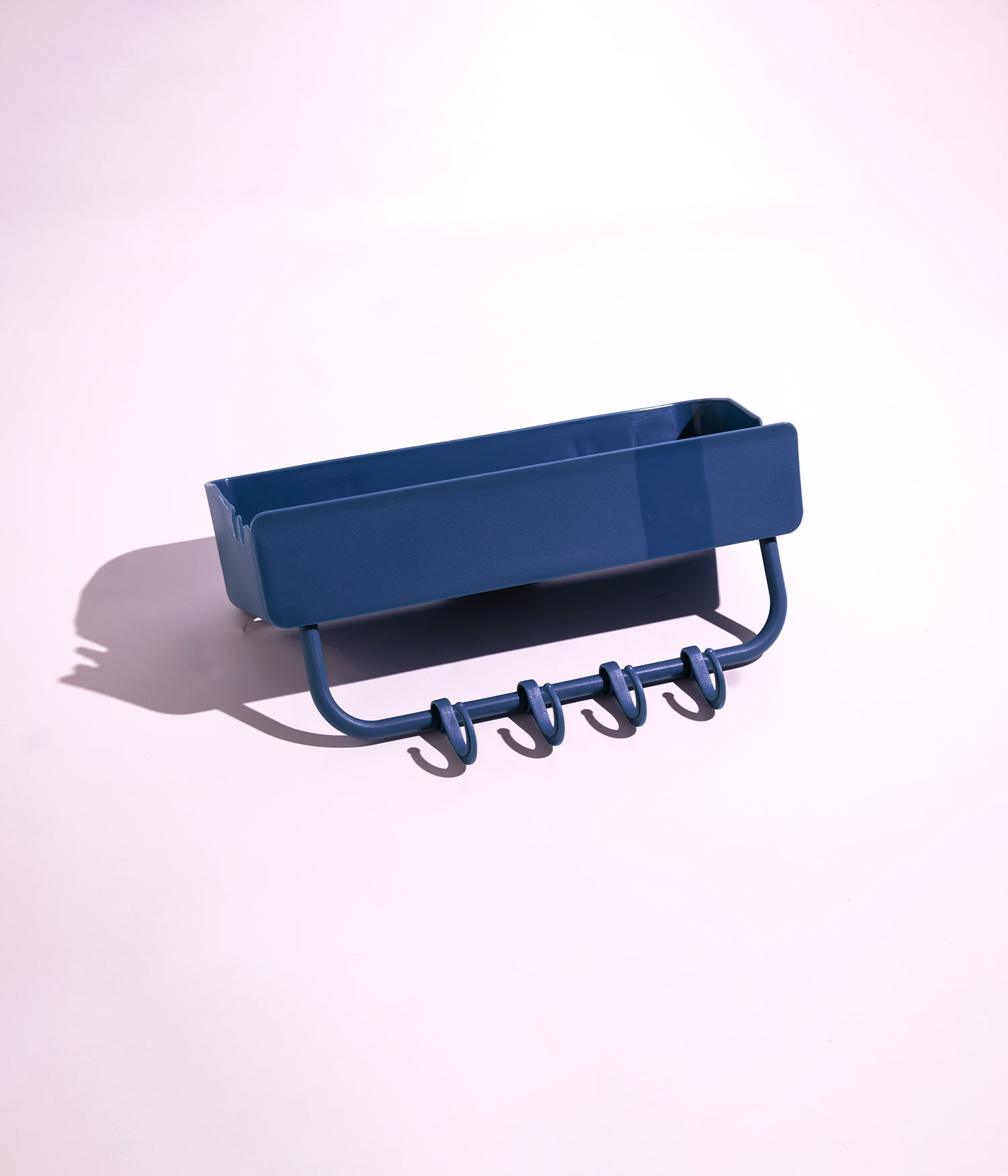 رف تنظيم الحمام والمطبخ - تثبيت لاصق قوي بدون ثقب