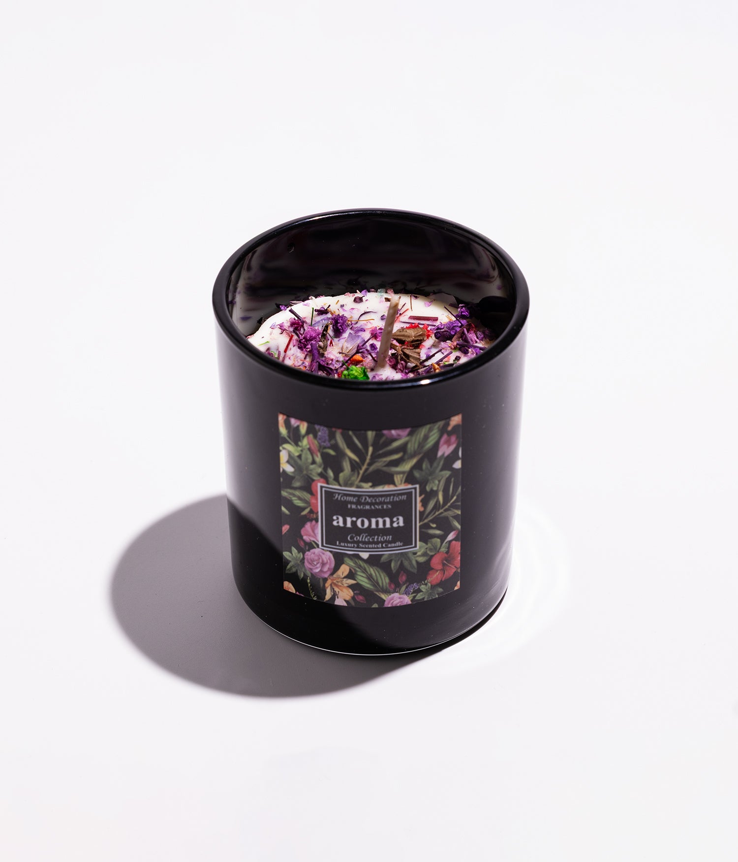 أروما شمعة عطرية بزيوت طبيعية مع زهور مجففة