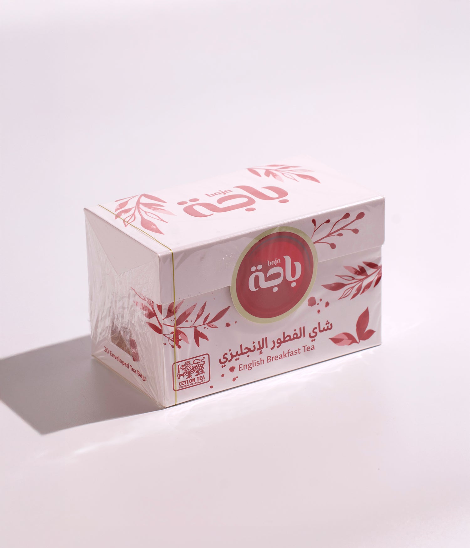 شاي طبيعي بنكهة الفطور الإنجليزي من باجة، يأتي في عبوة تحتوي على 20 ظرف، مناسب للاستخدام اليومي