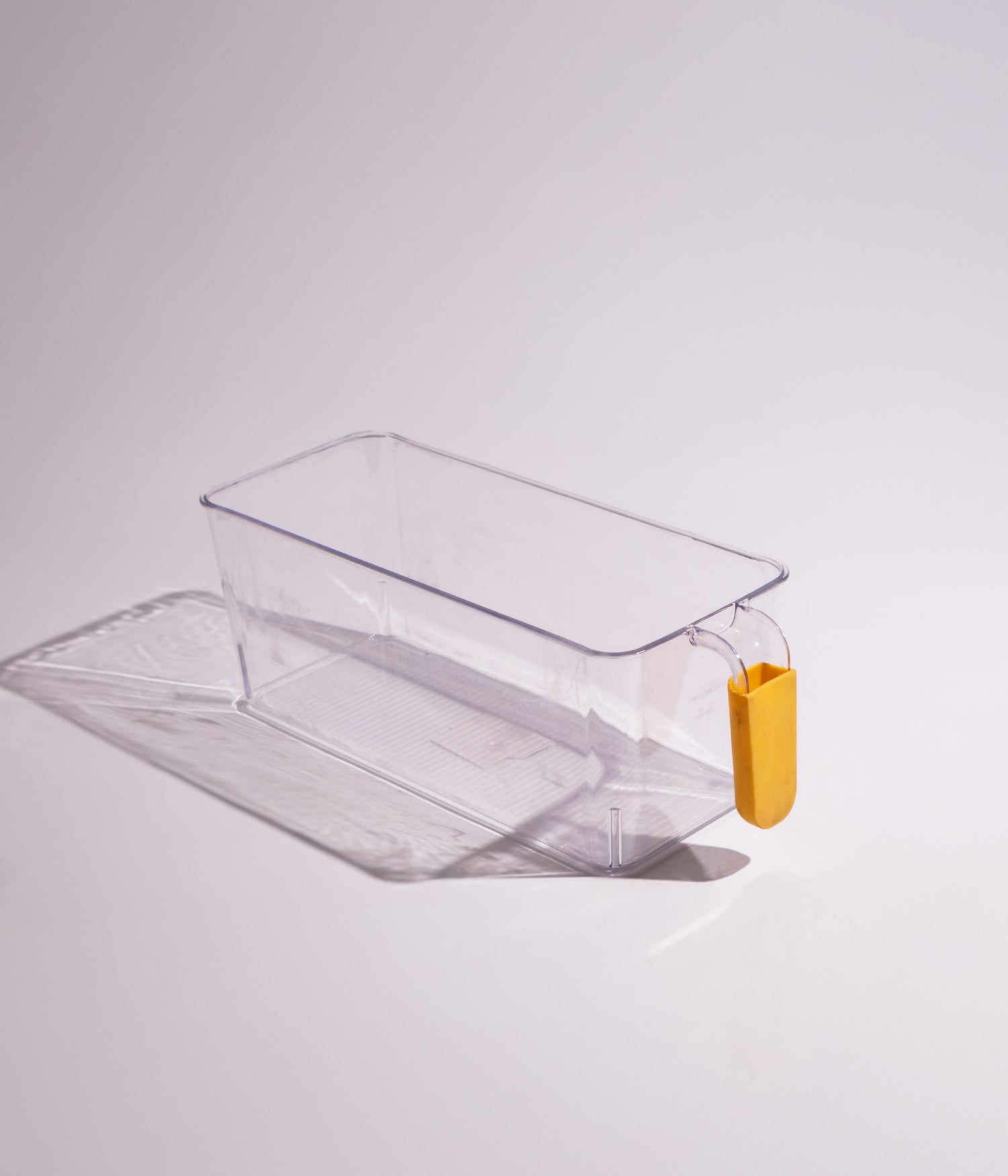 صندوق بلاستيك شفاف للمطبخ مع مقبض بعدة أحجام