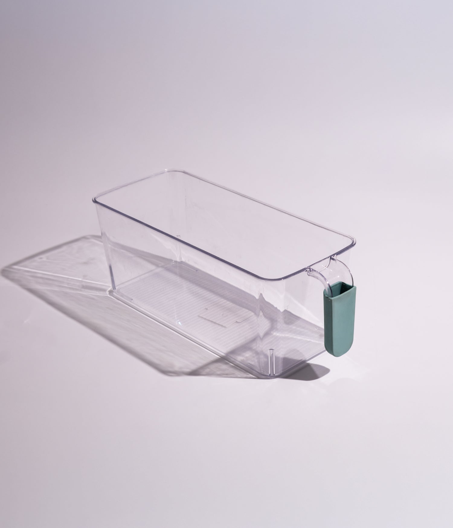 صندوق بلاستيك شفاف للمطبخ مع مقبض بعدة أحجام