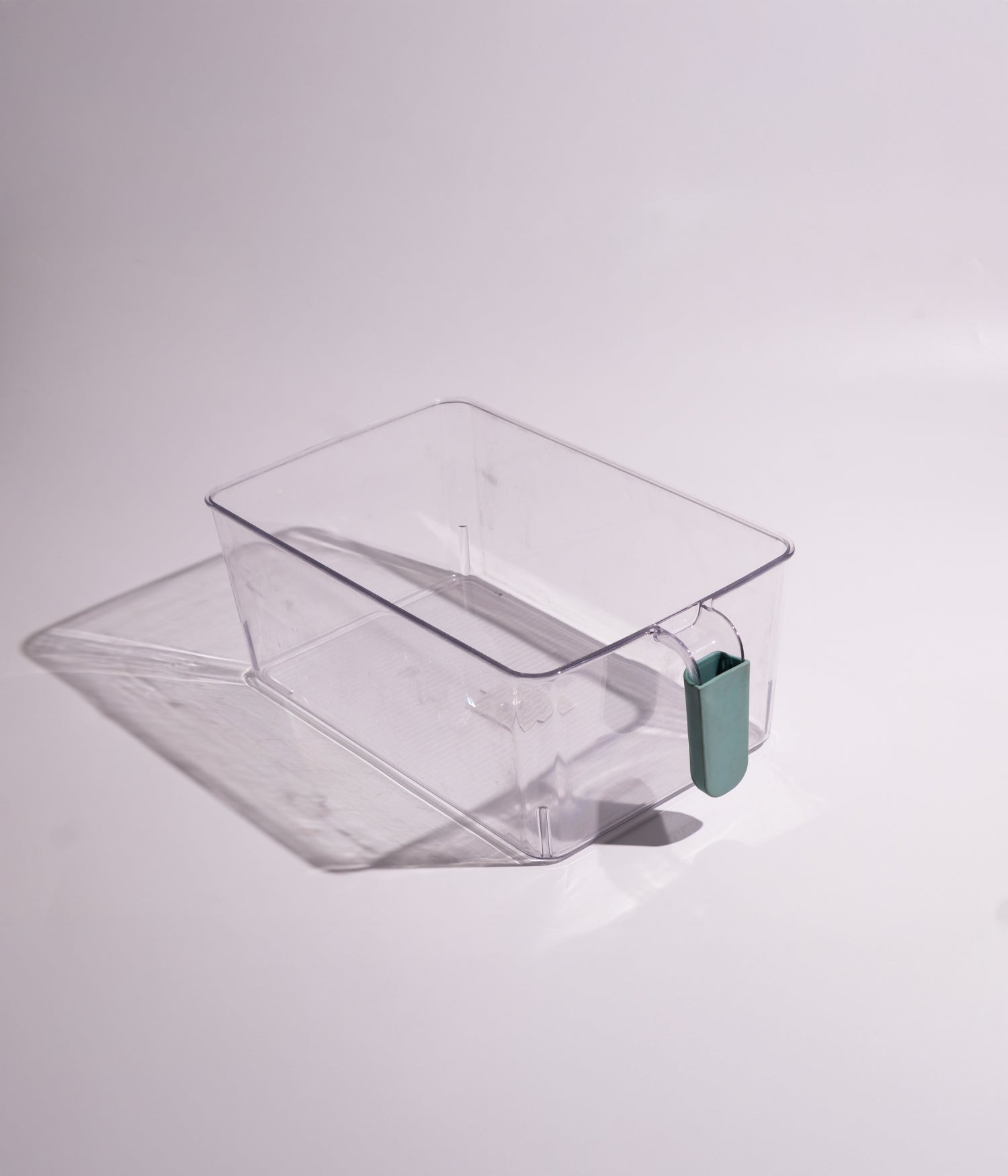 صندوق بلاستيك شفاف للمطبخ مع مقبض بعدة أحجام