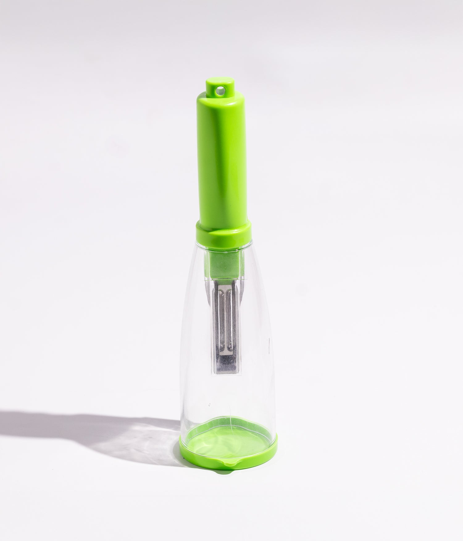 قشارة جزر يدوية بصندوق تخزين شفاف