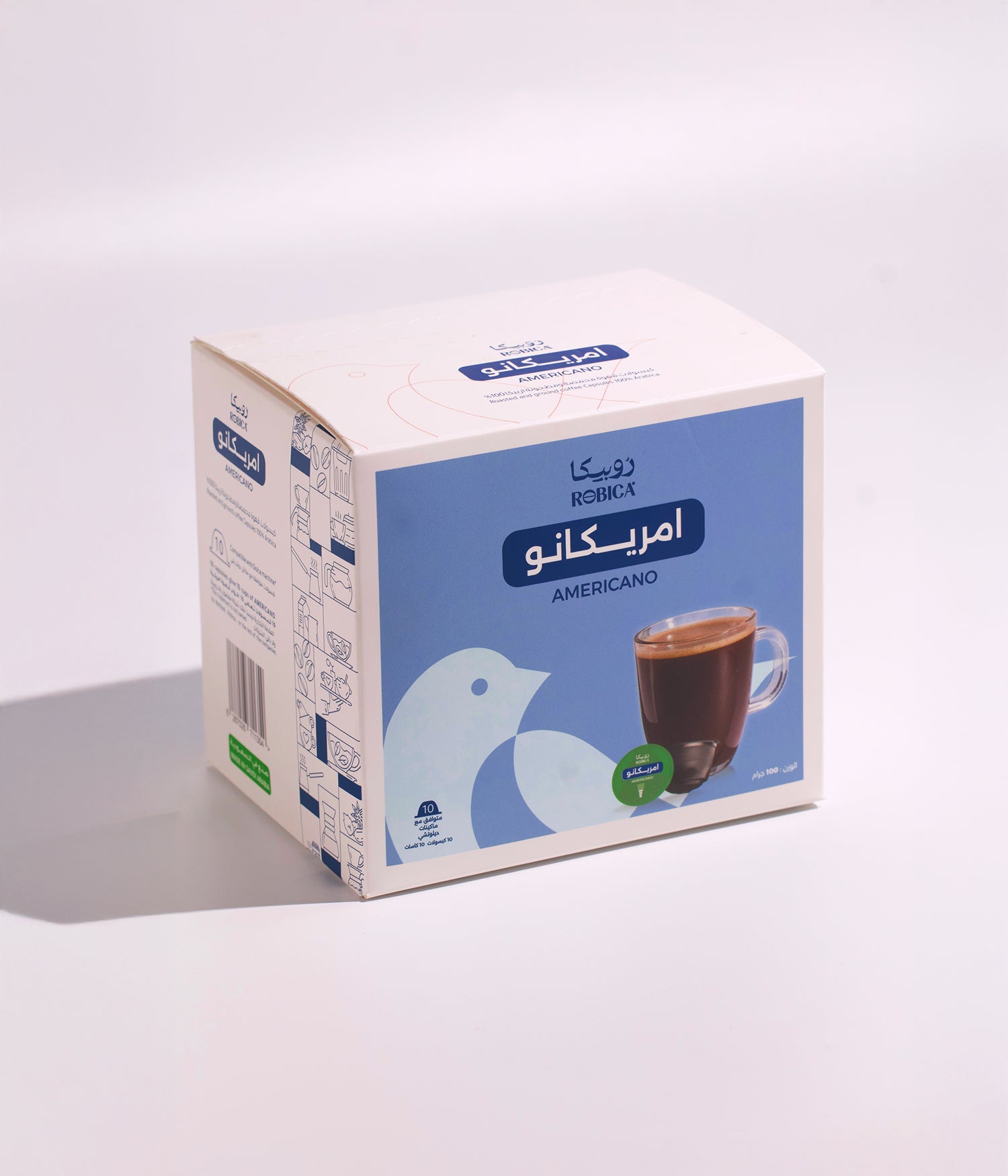 روبيكا قهوة أمريكانو غنية بطعم متوازن مع لمسة ناعمة من الشوكولا والكراميل، محضّرة بعناية لعشاق القهوة اليومية بنكهات دافئة وسلسة، مناسبة للاستخدام في آلات الكبسولات