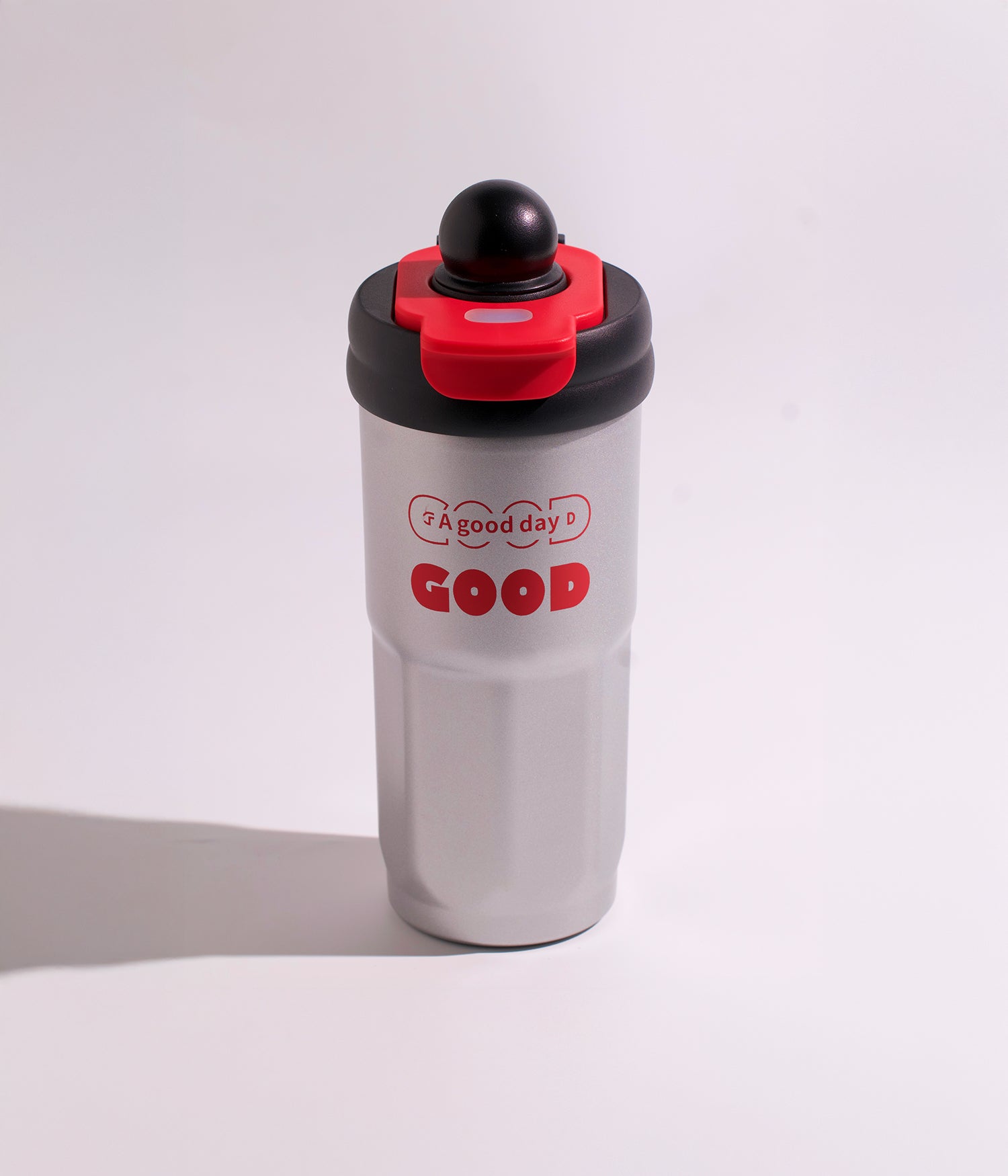 كوب حراري ستانلس ستيل بتصميم شبابي وبغطاء محكم