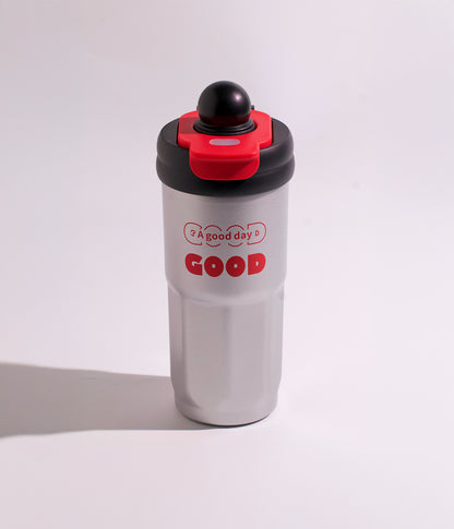 كوب حراري ستانلس ستيل بتصميم شبابي وبغطاء محكم