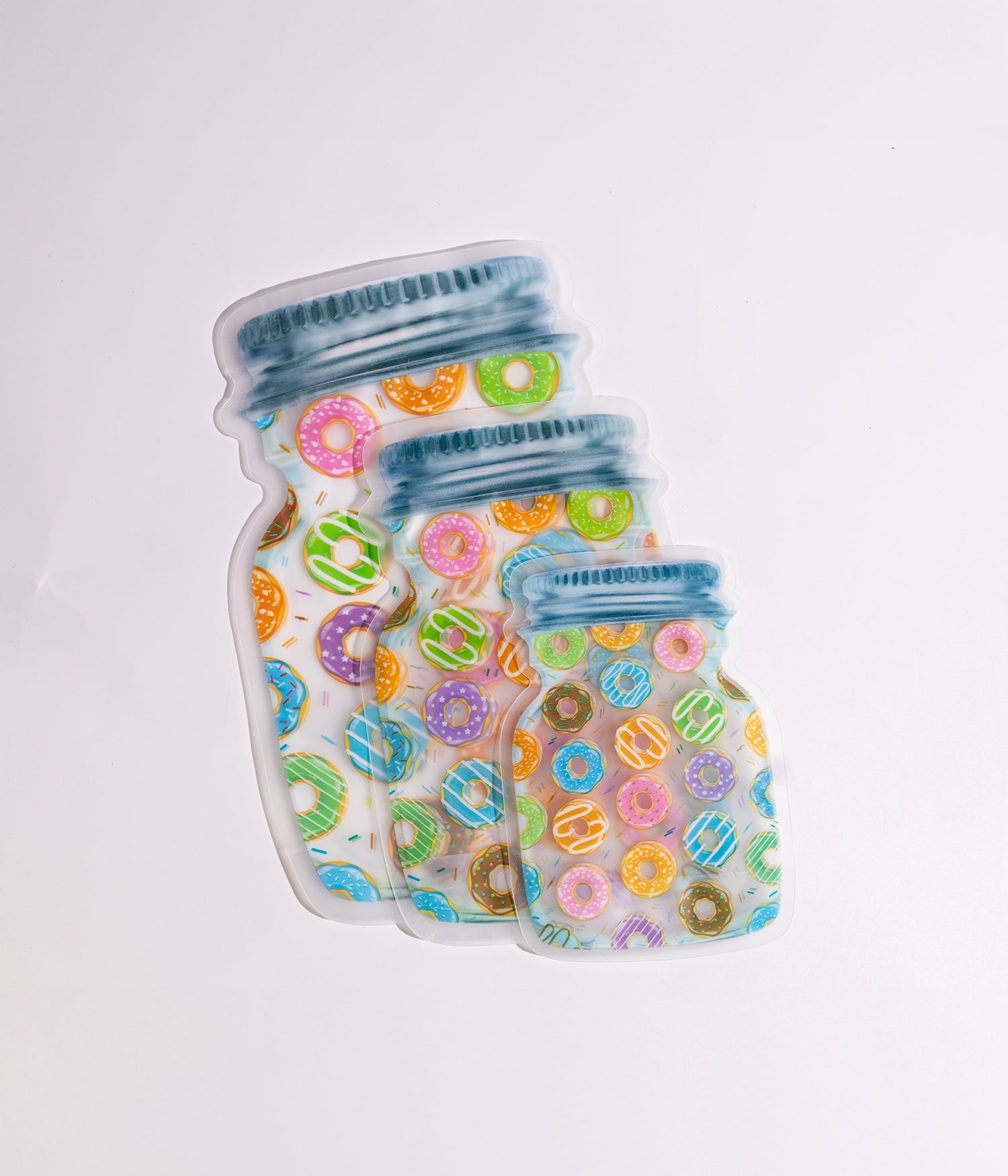 طقم أكياس تخزين "المرطبان" المحكمة متنوعة الاشكال