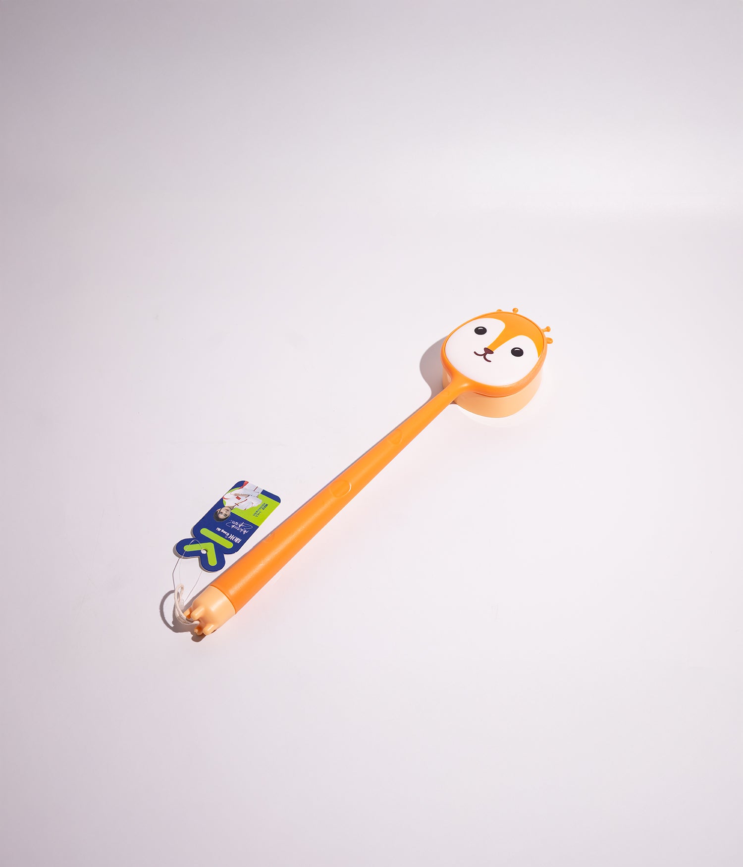 Exfoliating and body cleansing shower brush with long handle