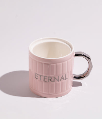 كوب قهوة سيراميك بمجسم دب ميتاليك على الغطاء