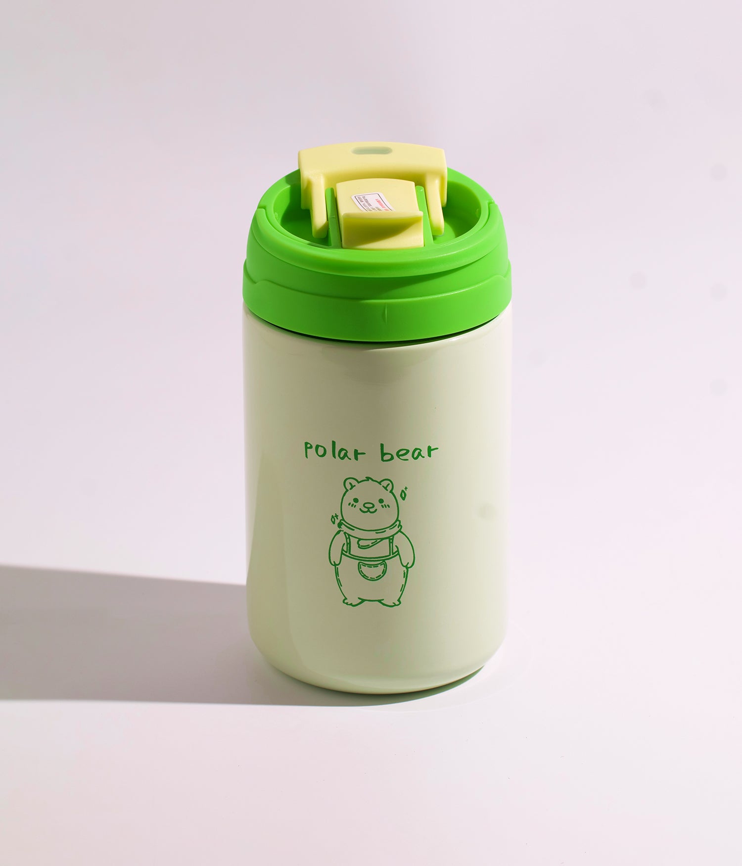 كوب حراري ستانلس ستيل للاطفال برسومات مرحة وبغطاء محكم