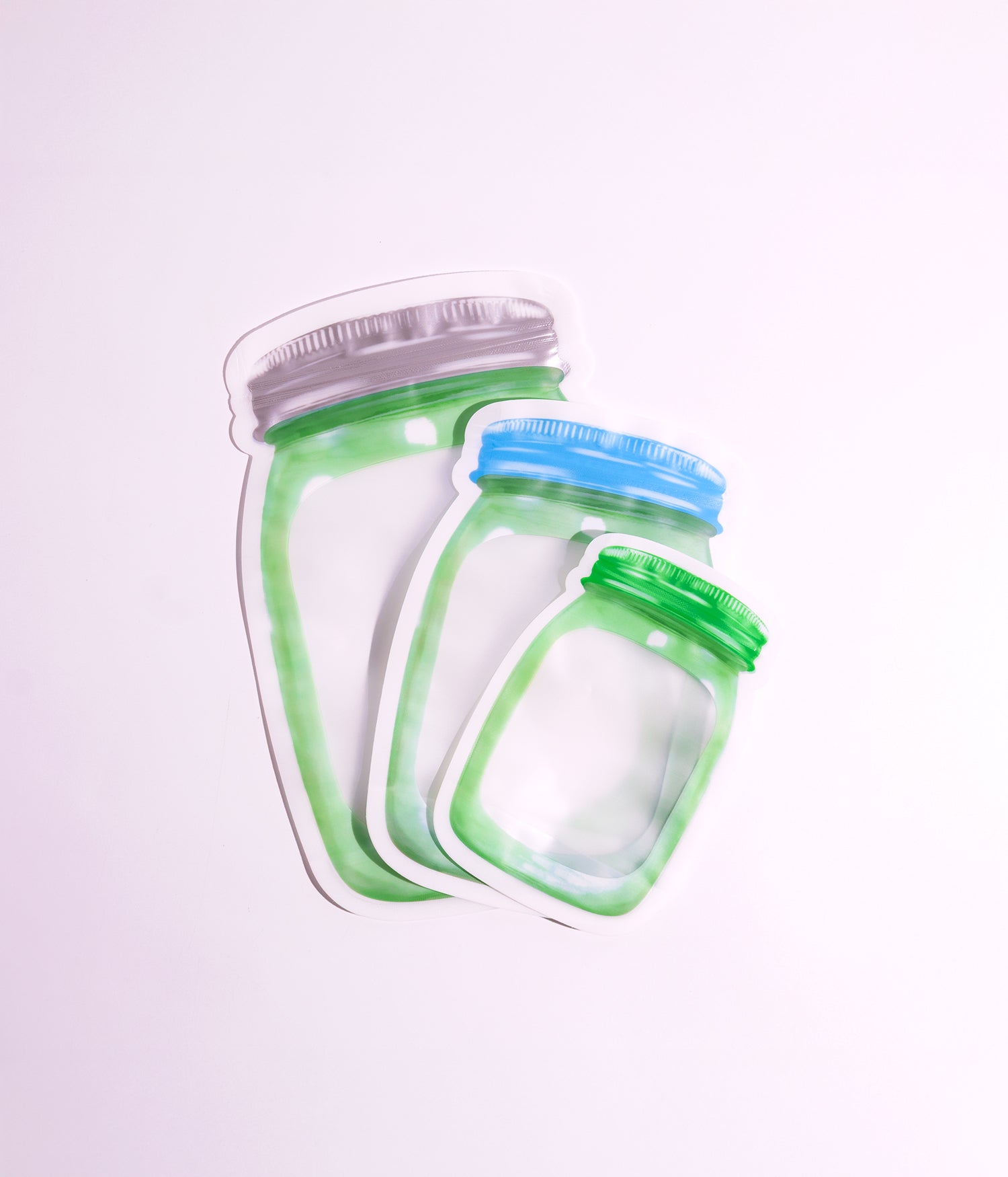 طقم أكياس تخزين "المرطبان" المحكمة متنوعة الاشكال