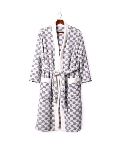 Microfiber Bathrobe with Front Pockets, Free Size