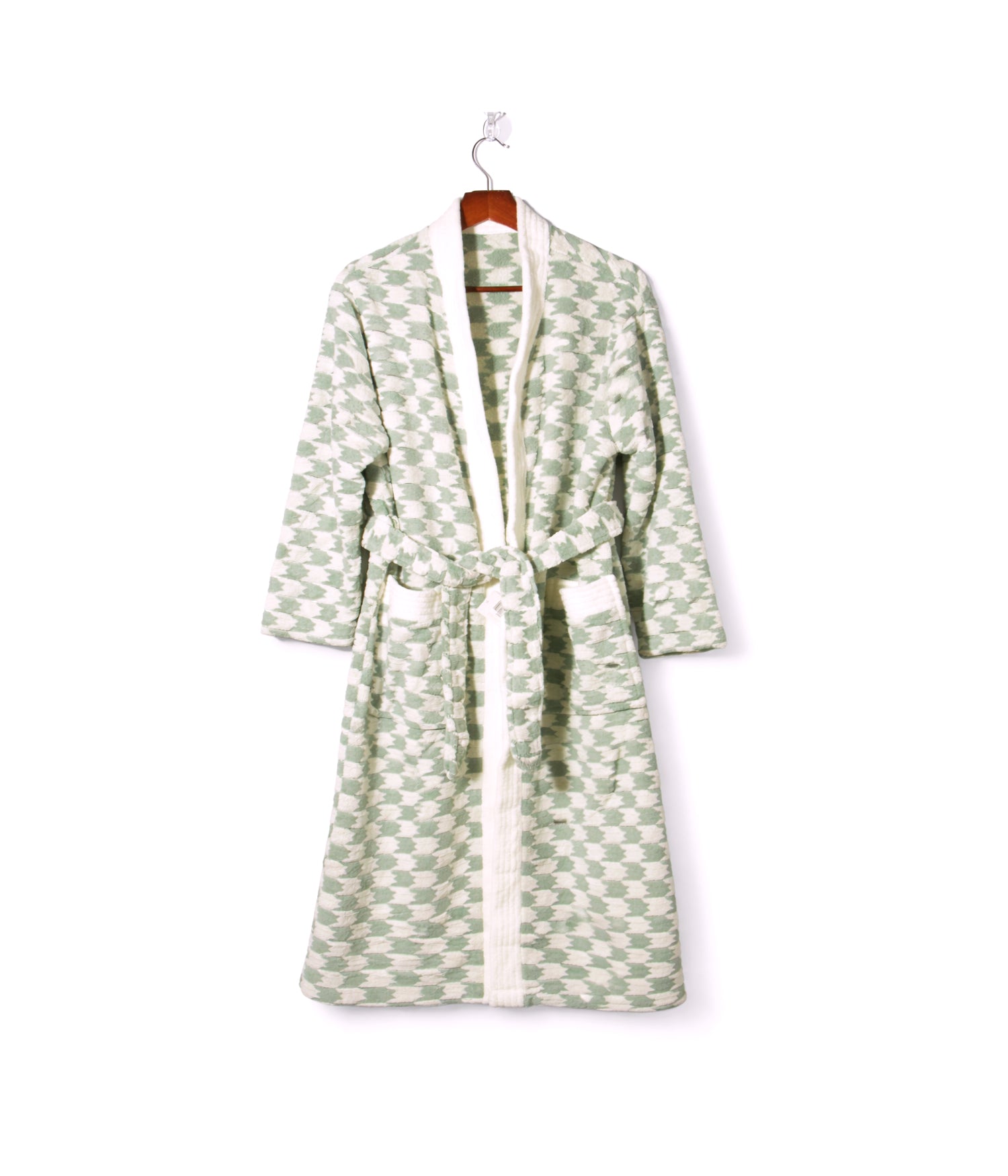 Microfiber Bathrobe with Front Pockets, Free Size