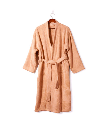 Microfiber Bathrobe with Front Pockets, Free Size