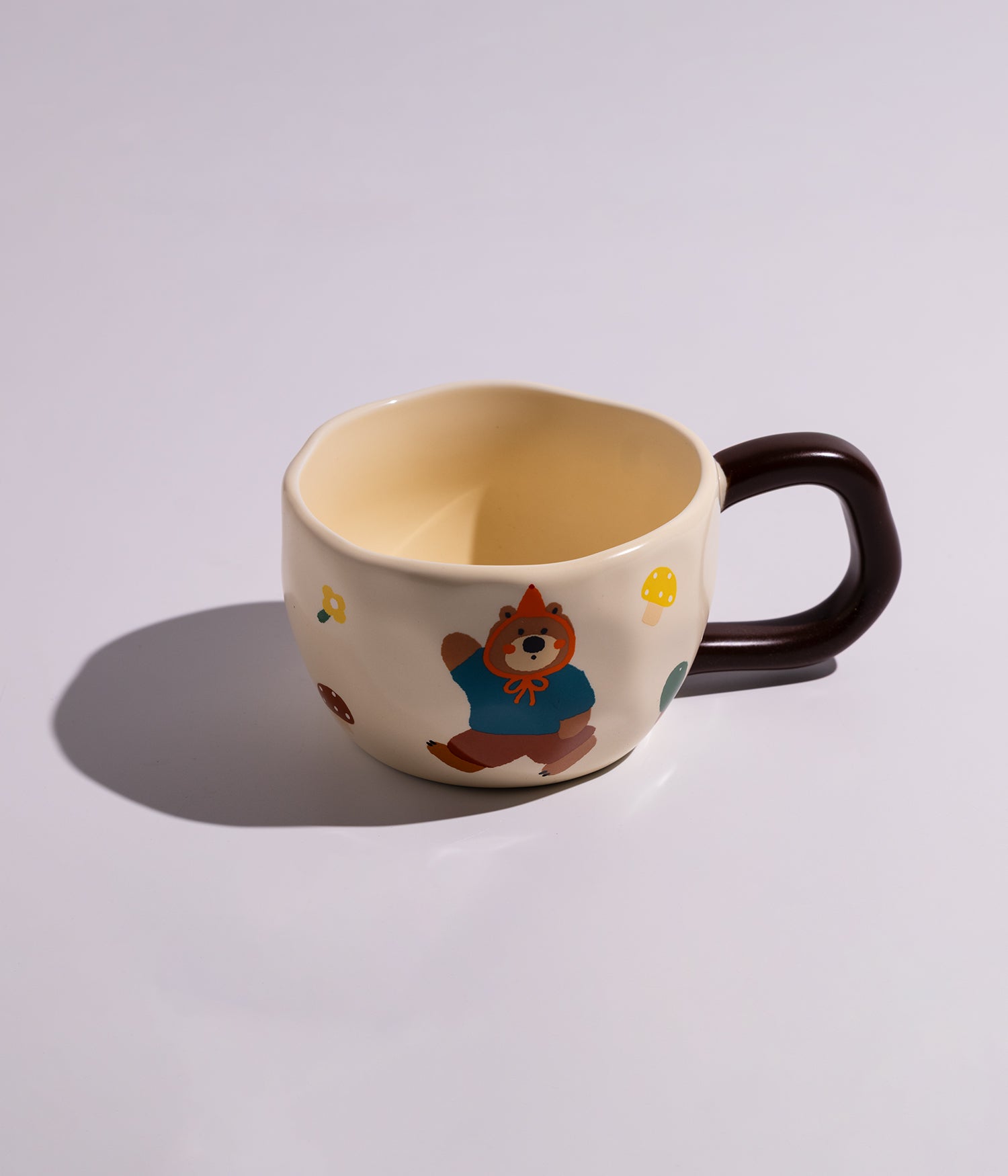 كوب سيراميك بتصميم دببة في الغابة