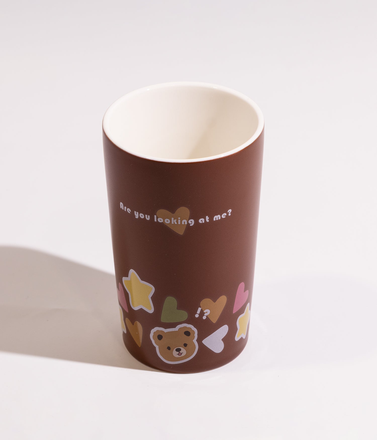 كوب سيراميك بتصاميم دببة مع غطاء ومزاز