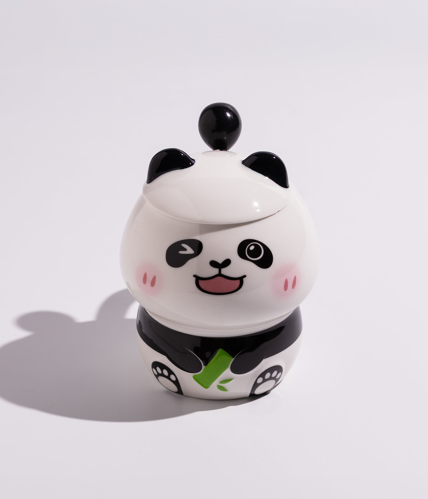 كوب سيراميك بتصميم باندا كيوت مع غطاء وملعقة