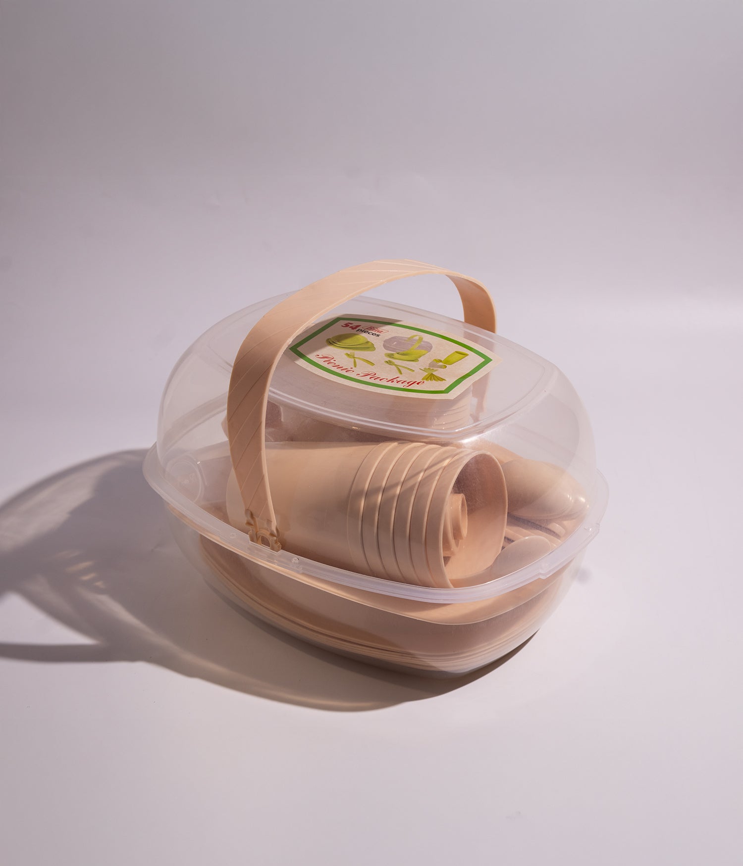Beta Plastic Picnic Set (Plates, Cups, Spoons) - 54 Pieces