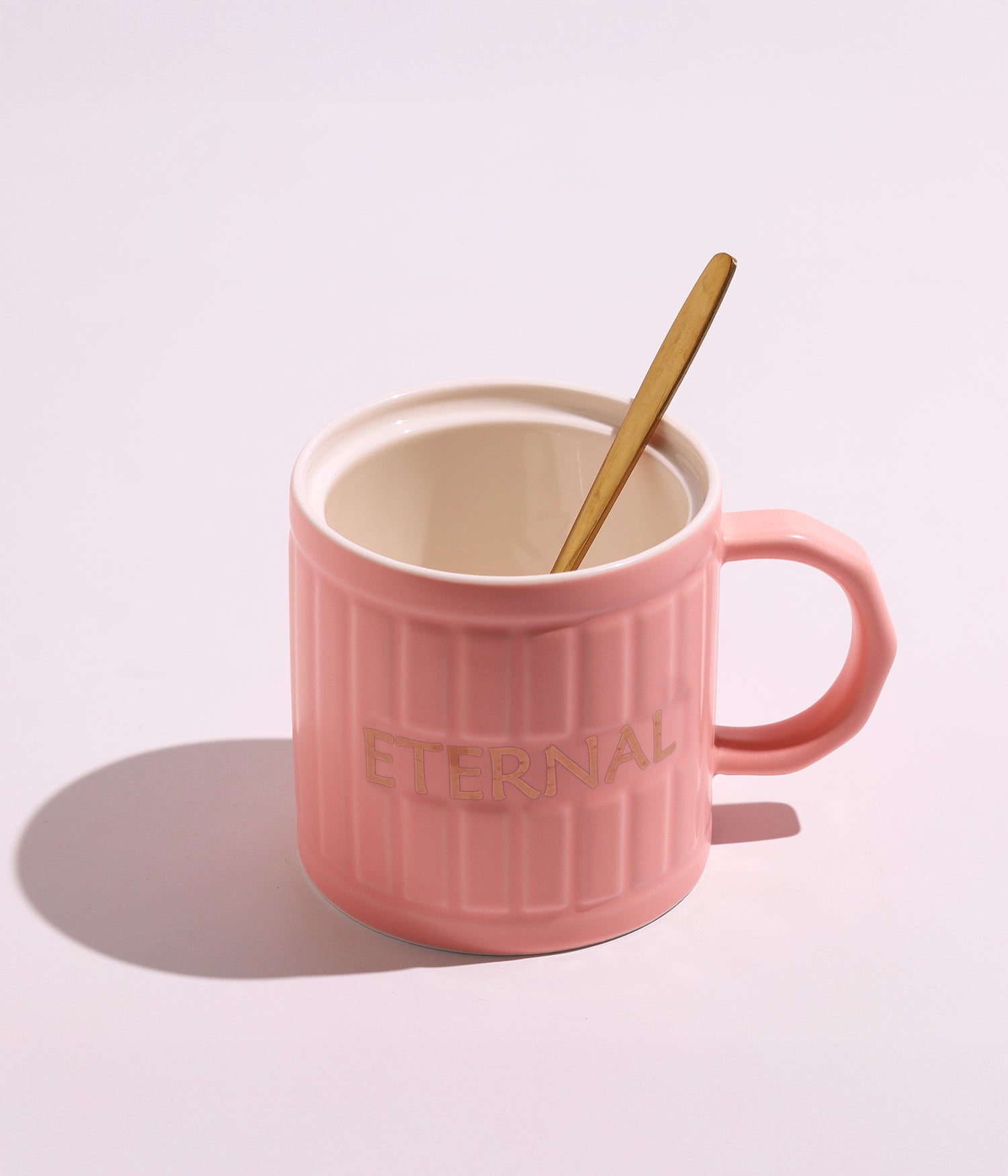 كوب سيراميك بتصميم دب على الغطاء مع ملعقة