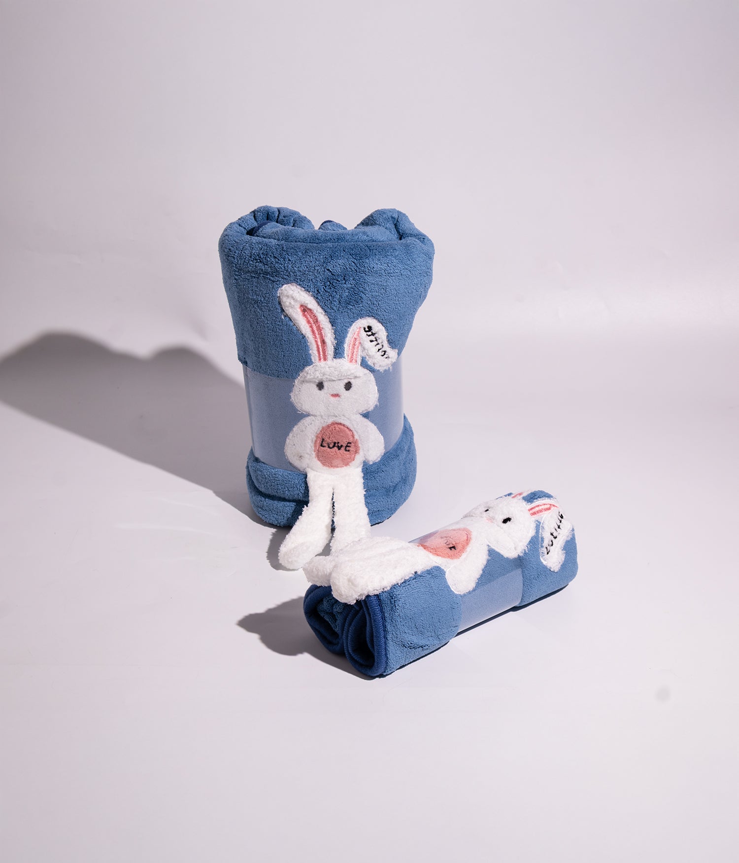 Cotton Rabbit Pattern Bath Towel Set for Body and Hair - 2 Pieces