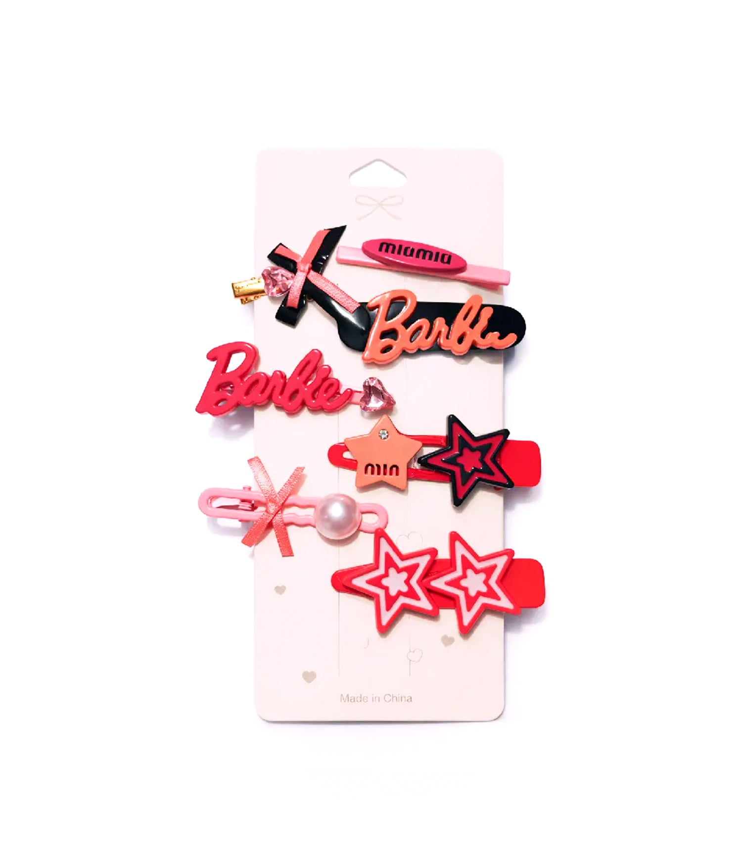 مجموعة مشابك شعر مزخرفة متعددة الأشكال لتزيين وتثبيت الشعر -7 قطع