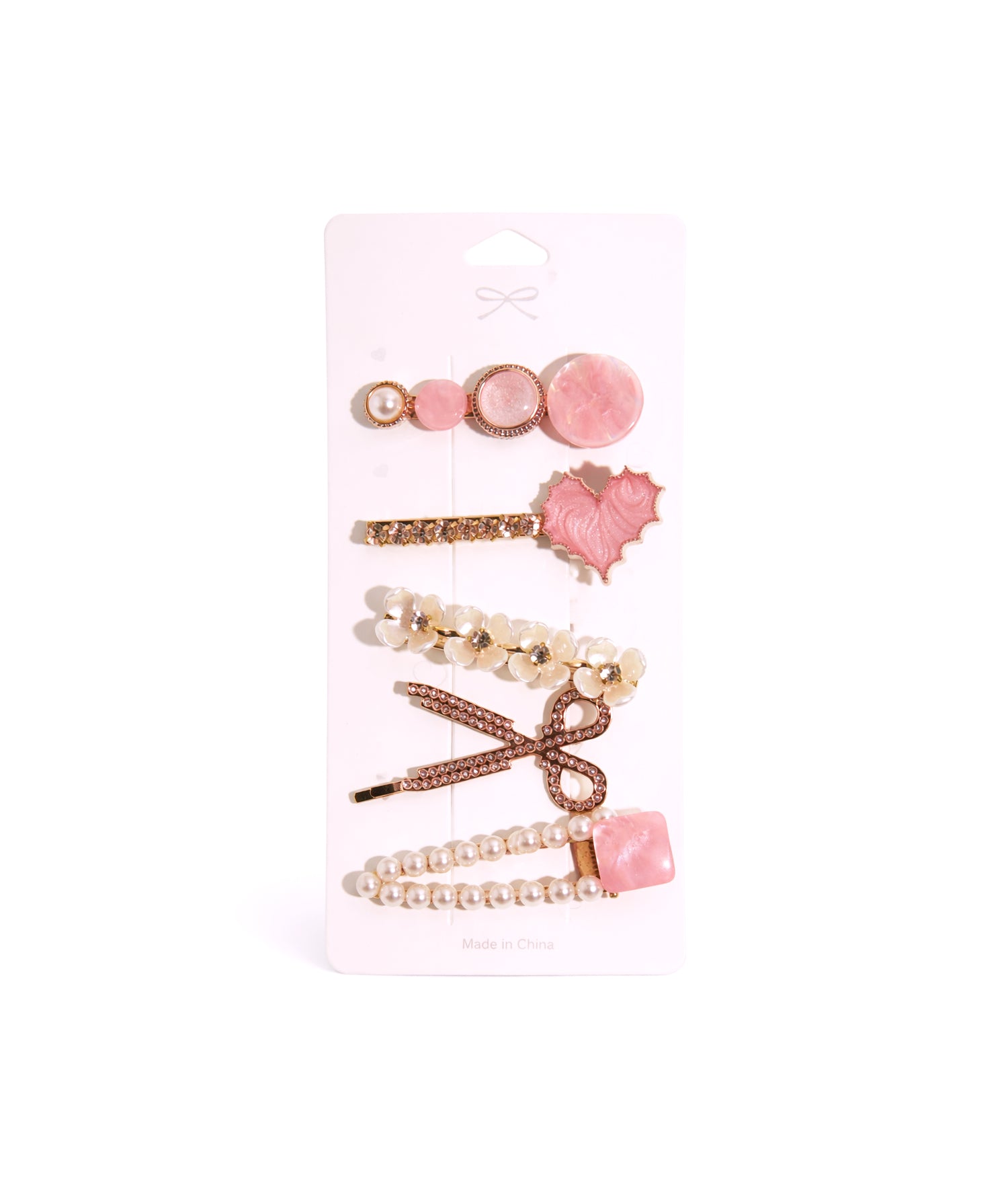 مجموعة مشابك شعر مزخرفة متعددة الأشكال لتزيين وتثبيت الشعر -5 قطع