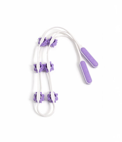 حزام مساج ب 6 كرات بنقاط بارزة مرنة لتدليك الجسم بالكامل