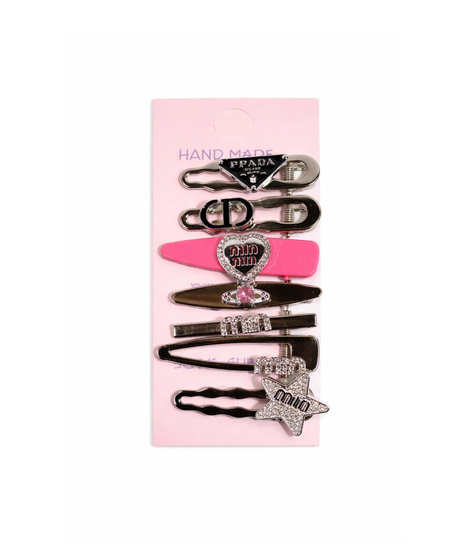 مجموعة مشابك شعر لؤلؤ وكريستال لتزيين وتثبيت الشعر -7 قطع