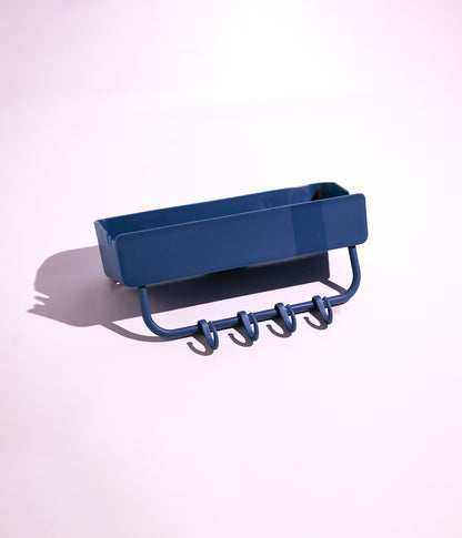 رف تنظيم الحمام والمطبخ - تثبيت لاصق قوي بدون ثقب