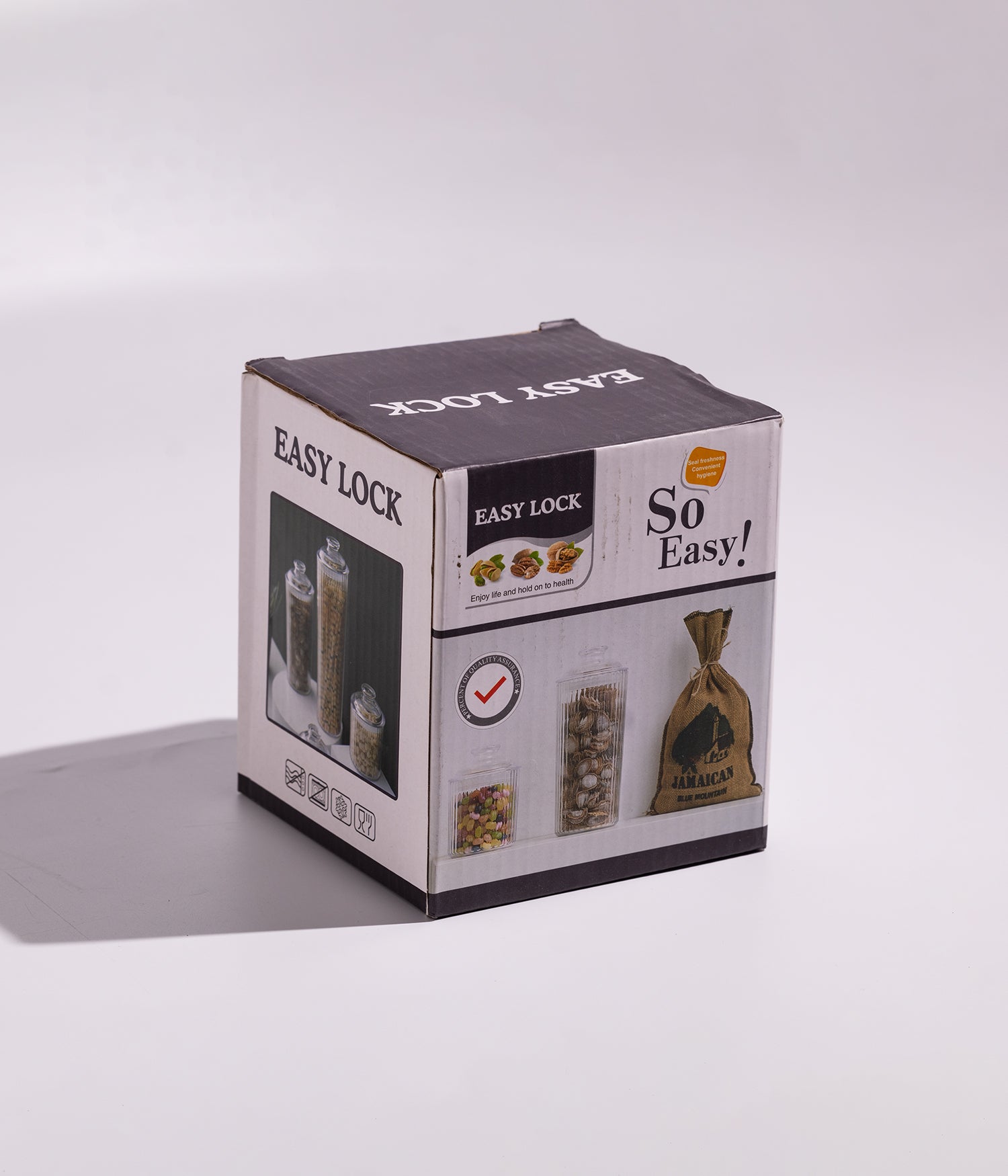 وعاء تخزين محكم الغلق Easy Lock مقاس 10 × 10 × 13.5