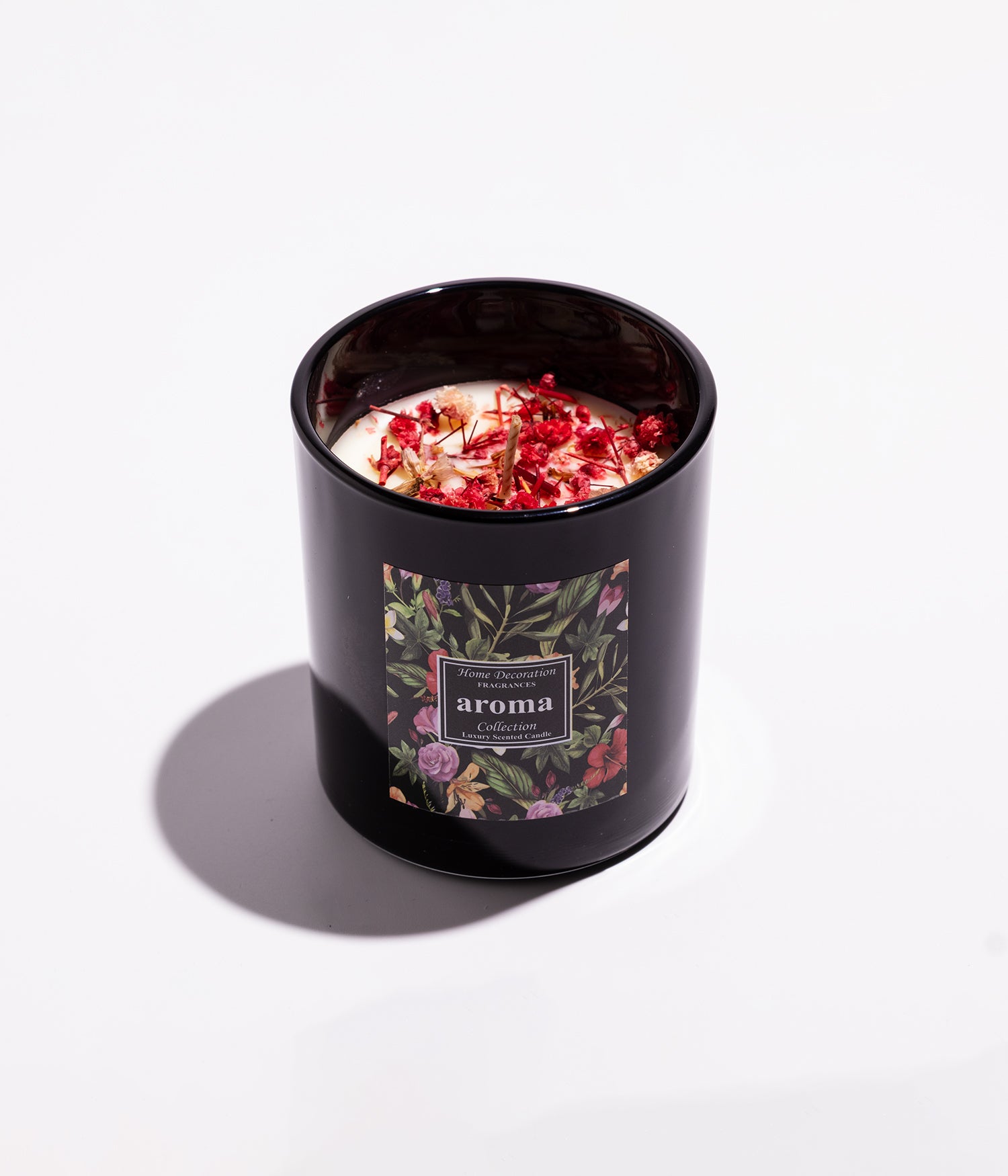 أروما شمعة عطرية بزيوت طبيعية وورود مجففة