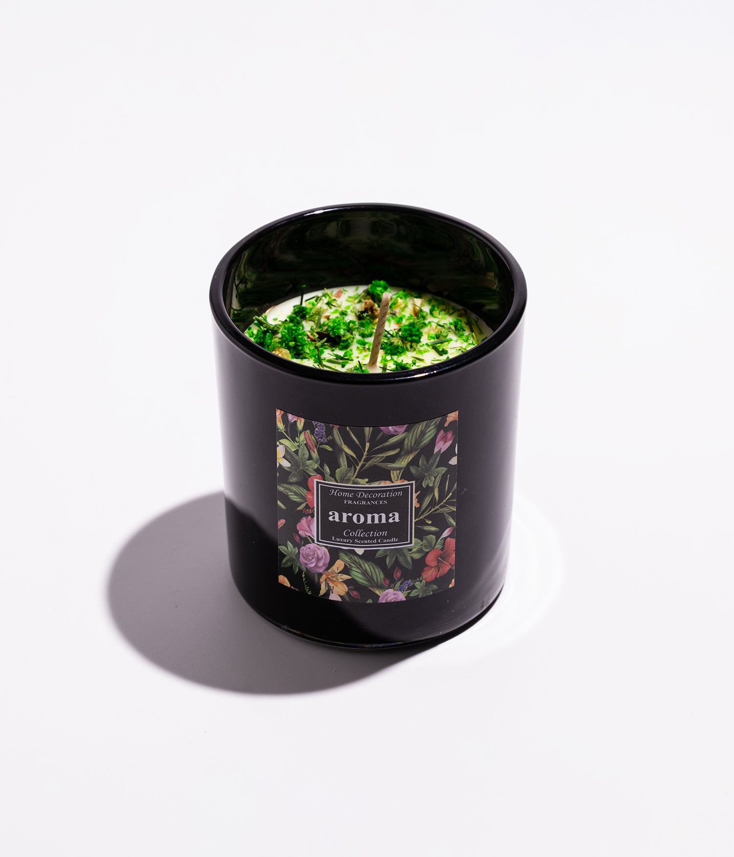 أروما شمعة عطرية بزيوت طبيعية مع أعشاب مجففة