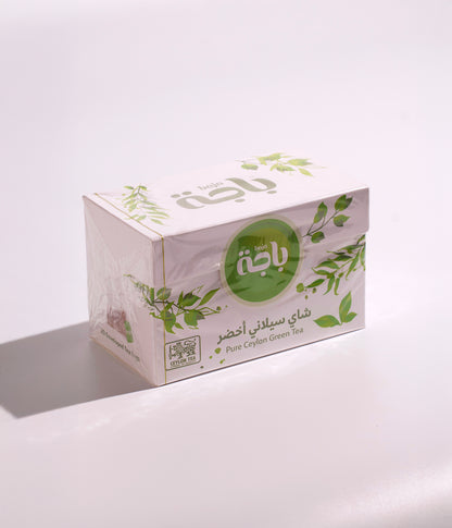 شاي طبيعي بنكهة الشاي السيلاني الأخضر من باجة، مقدم في عبوة تضم 20 ظرف، مناسب للاستخدام اليومي