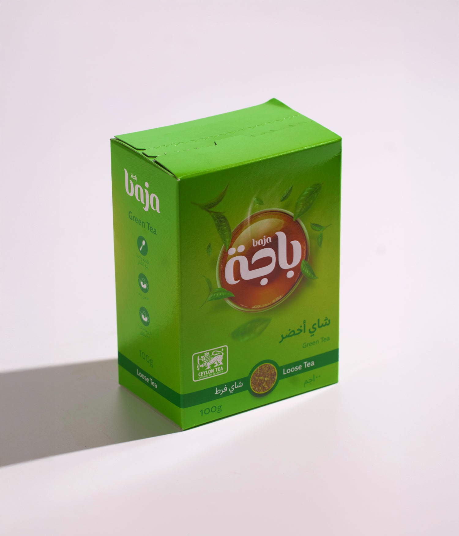 شاي أخضر فرط من باجة بوزن 100 جرام، مناسب للاستخدام اليومي