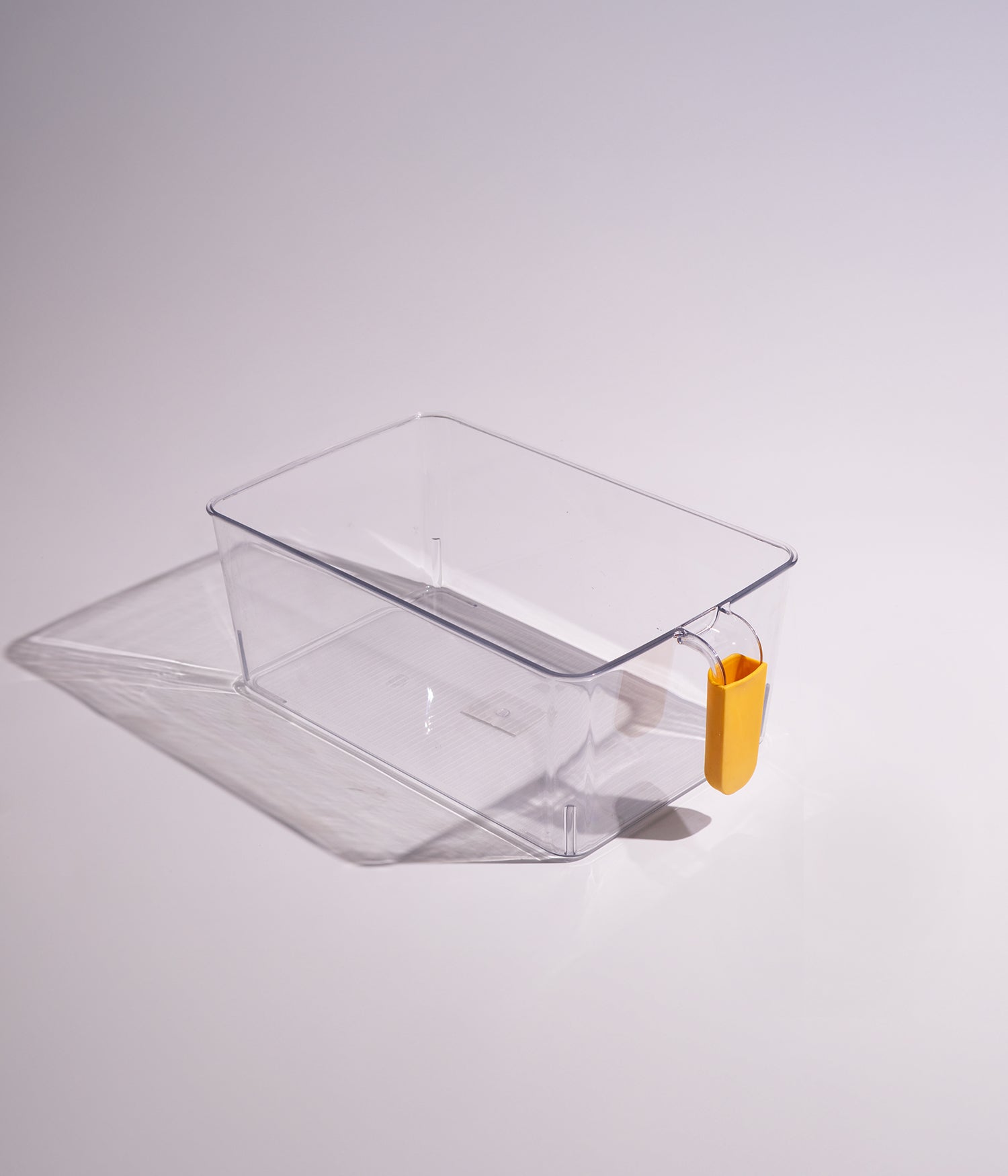 صندوق بلاستيك شفاف للمطبخ مع مقبض بعدة أحجام