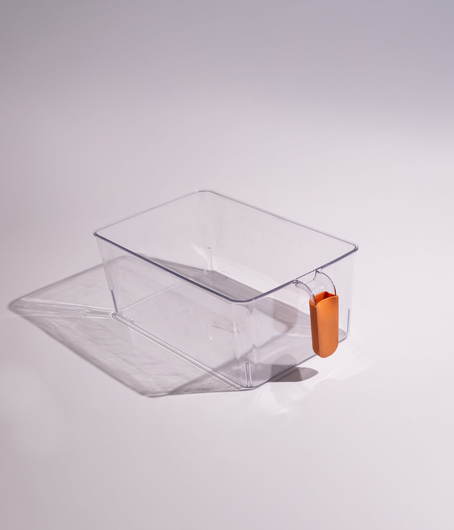 صندوق بلاستيك شفاف للمطبخ مع مقبض بعدة أحجام