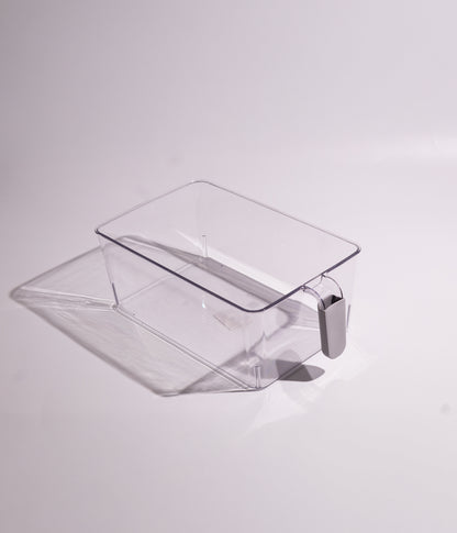 صندوق بلاستيك شفاف للمطبخ مع مقبض بعدة أحجام