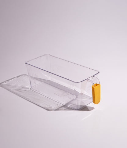 صندوق بلاستيك شفاف للمطبخ مع مقبض بعدة أحجام