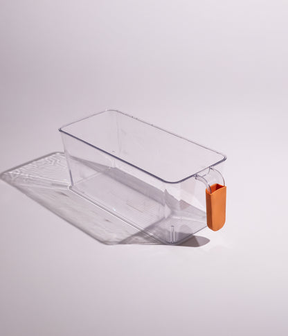 صندوق بلاستيك شفاف للمطبخ مع مقبض بعدة أحجام