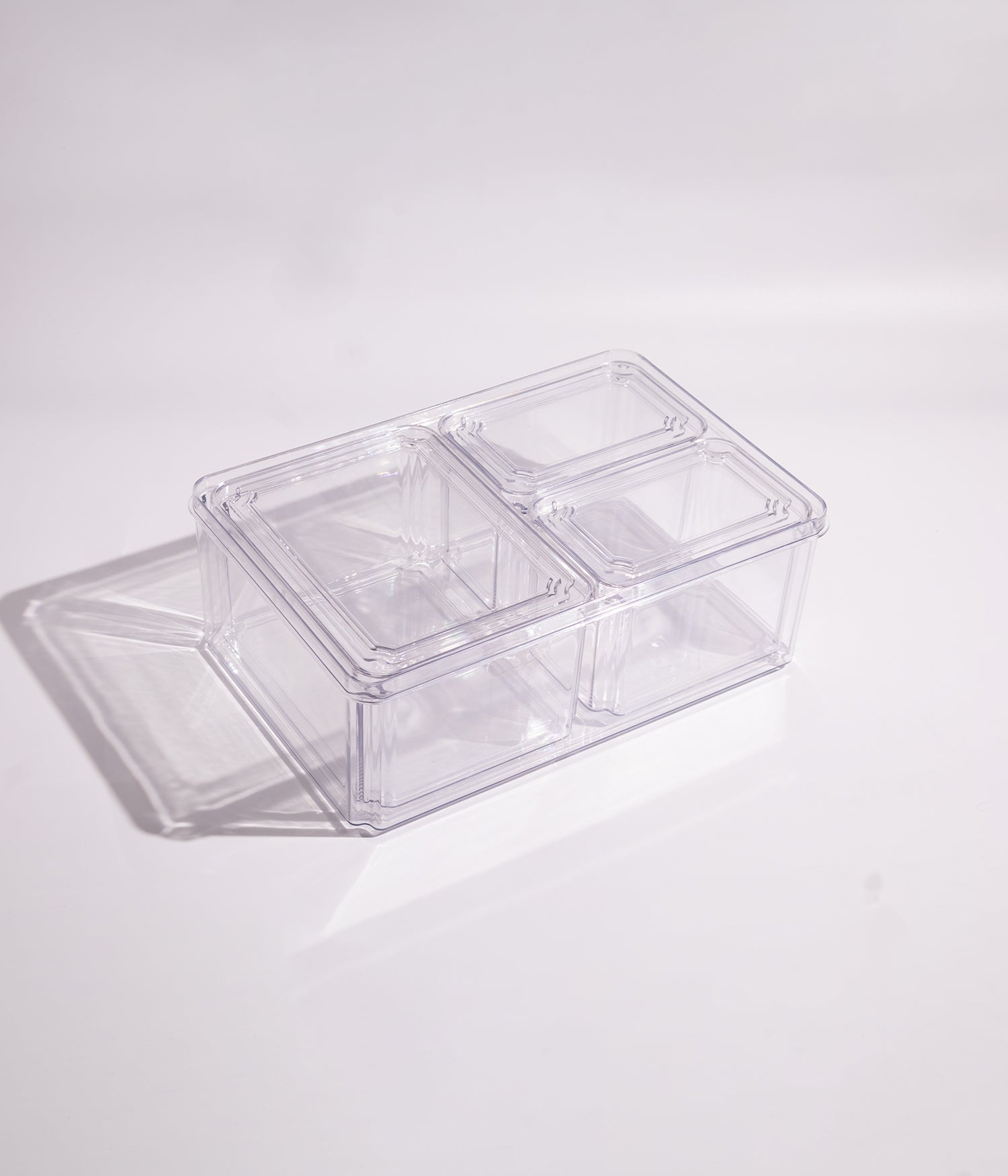 كريسبر طقم علب تخزين شفافة لتنظيم البهارات والمؤن